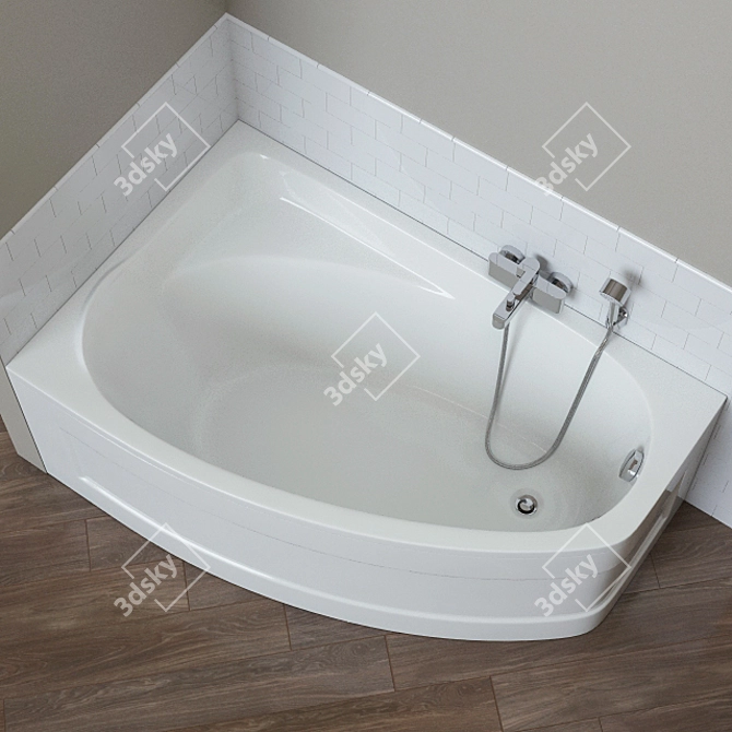 Mystery Asymmetrical Spa with Easy Shutter Glass 3D model image 3