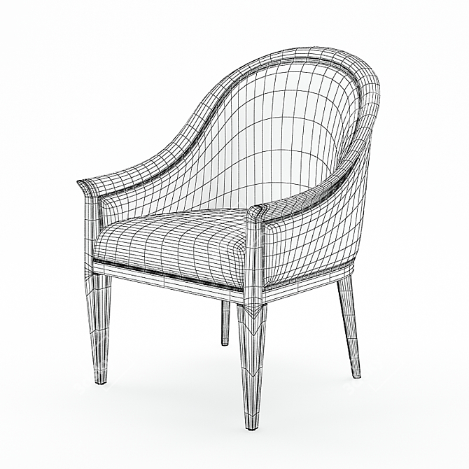 Fairfield Mesh Armchair 3D model image 3