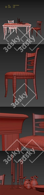 Bellagio Dining Set 3D model image 3