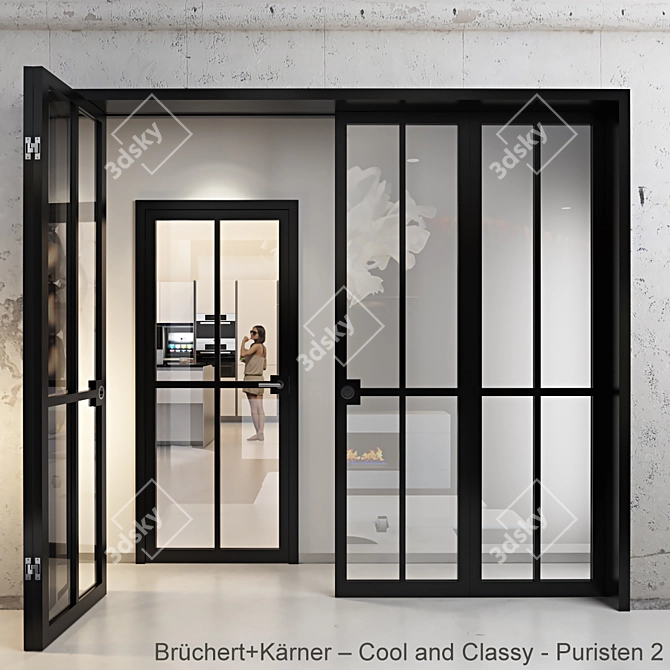 Brüchert + Kärner Cool and Classy Puristen 2 - Stylish Door Collection 3D model image 1