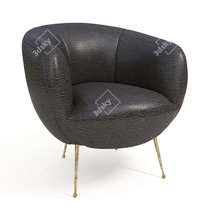 Modern Wolf Souffle Chair - Elegant and Stylish 3D model image 1