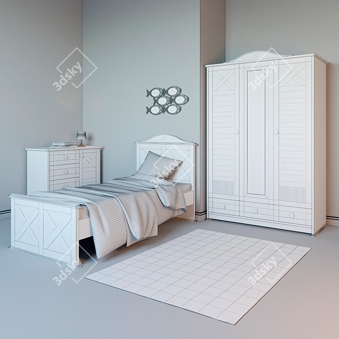 Nautical Teen Furniture Set 3D model image 3