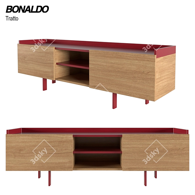 Modern Tratto 220 Chest - BONALDO 3D model image 1