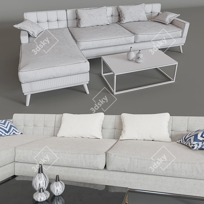 Title: Stockholm Sofa - Modern Elegance 3D model image 2