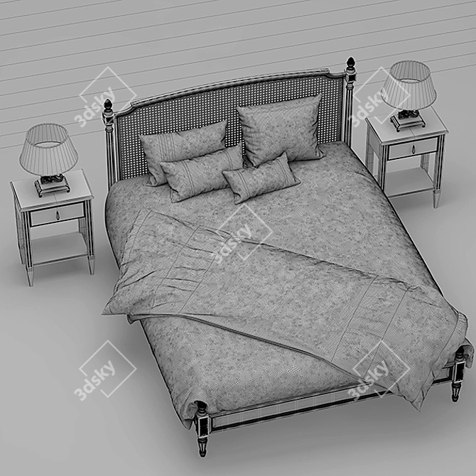 Josephine Bed by Roche Bobois 3D model image 3