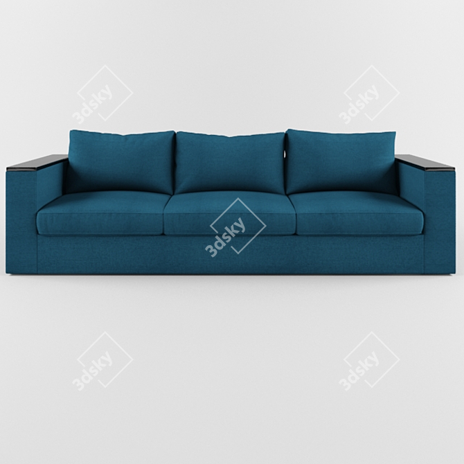 Comforto Velvet Sofa 3D model image 2