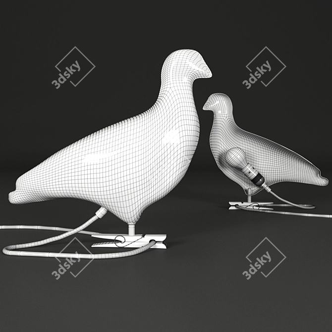 Urban Pigeon Lamp 3D model image 2