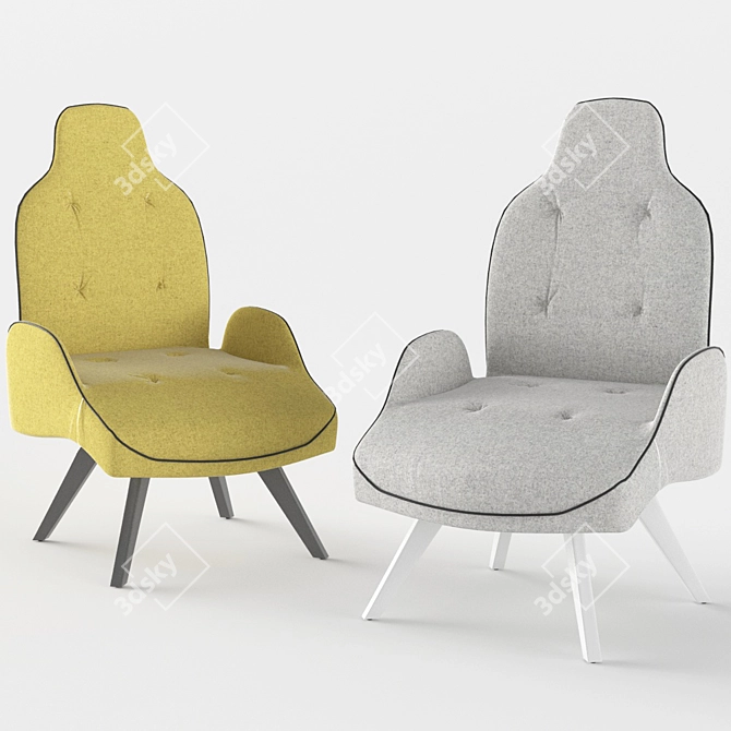 Betibù P Armchair: Comfort and Originality 3D model image 1