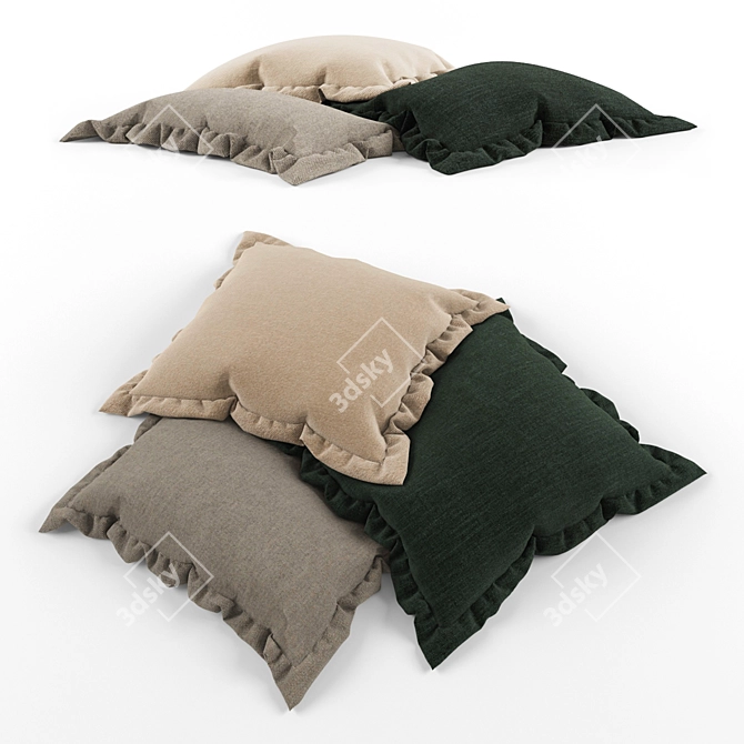 CozyDreams Plush Pillows 3D model image 1