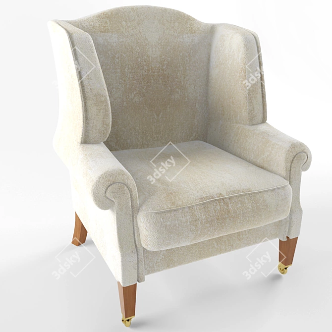 Luxurious DURESTA Shaftesbury Chair 3D model image 1