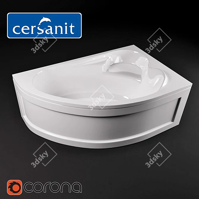 Cersanit KALIOPE: Asymmetric Bath 3D model image 1