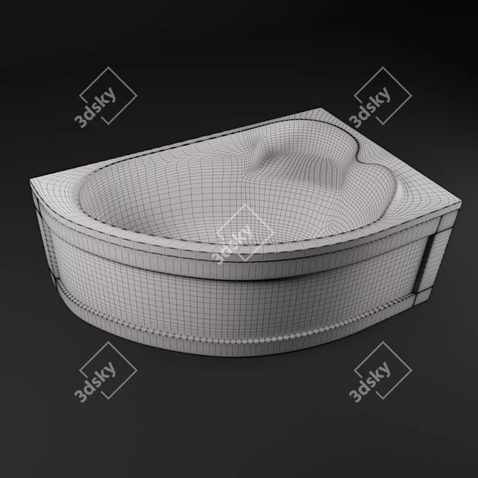 Cersanit KALIOPE: Asymmetric Bath 3D model image 2