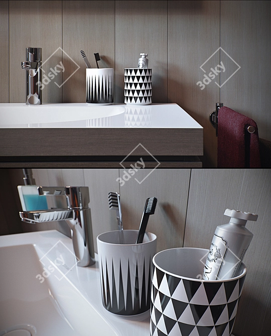 DURAVIT L-CUBE C-BONDED: Sleek & Functional Bathroom Furniture 3D model image 3