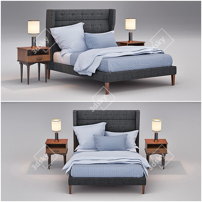 James Harrison Bedroom Set 3D model image 1