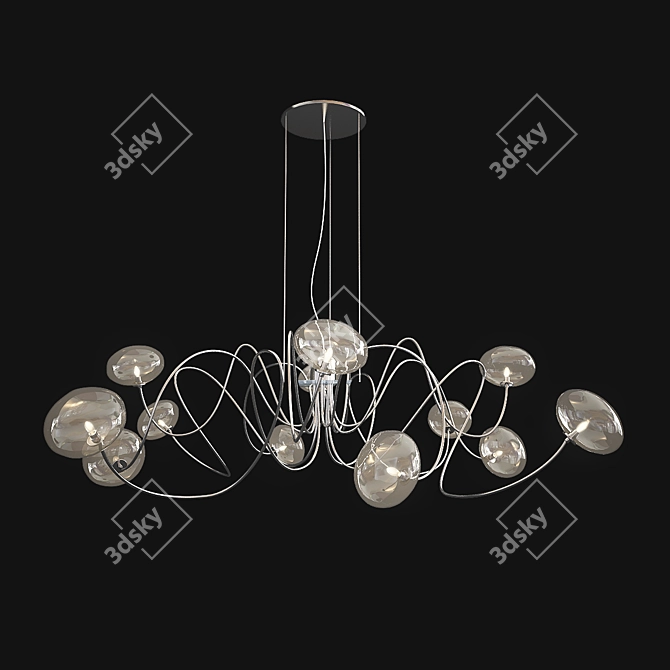 Sleek Octopus Chandelier 3D model image 1