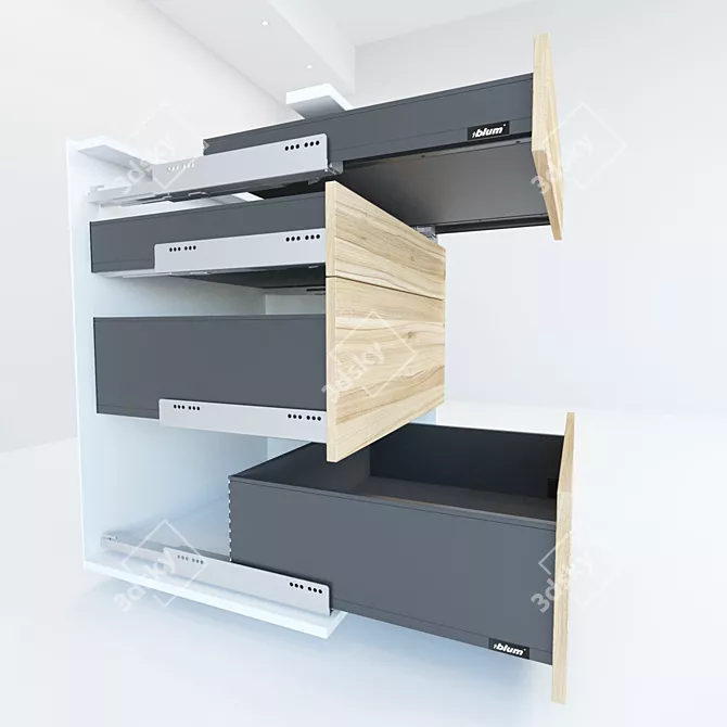 Blum Legrabox: Innovative Drawer System 3D model image 1