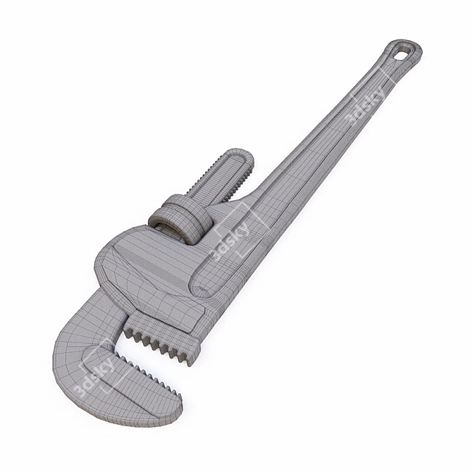 Adjustable Wrench: High Quality 3D model image 2