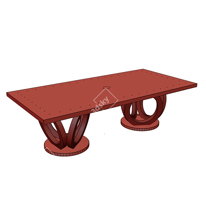 Francesco Molon Eclectica F515: Elegant & Spacious Dining Table 3D model image 2