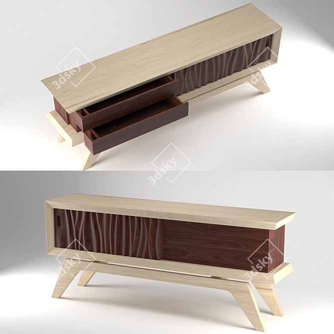 Stylish Oak Chest: Jory Brigham 3D model image 2