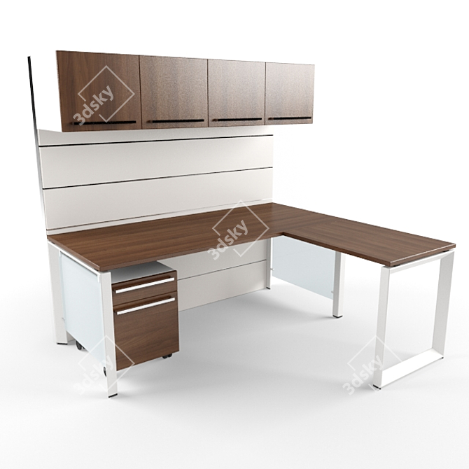 Steelcase Office Table 3D model image 1
