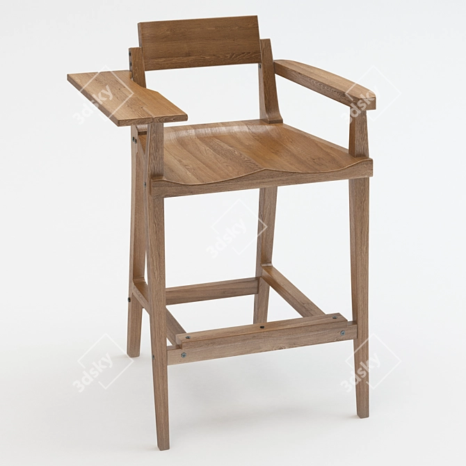 Woodwork Shop Stool: 21"W x 20"D x 33"H 3D model image 1