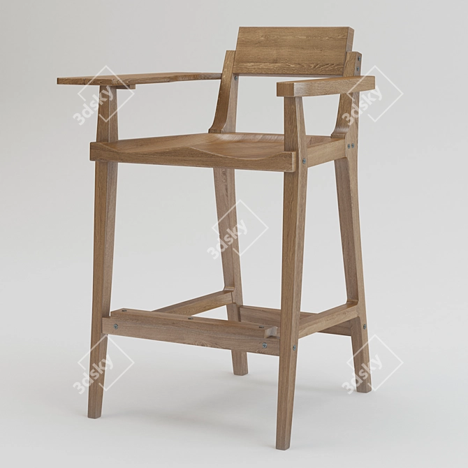 Woodwork Shop Stool: 21"W x 20"D x 33"H 3D model image 2