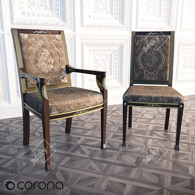 Keng Makon Chairs: Elegant Seating for Every Parliament 3D model image 1