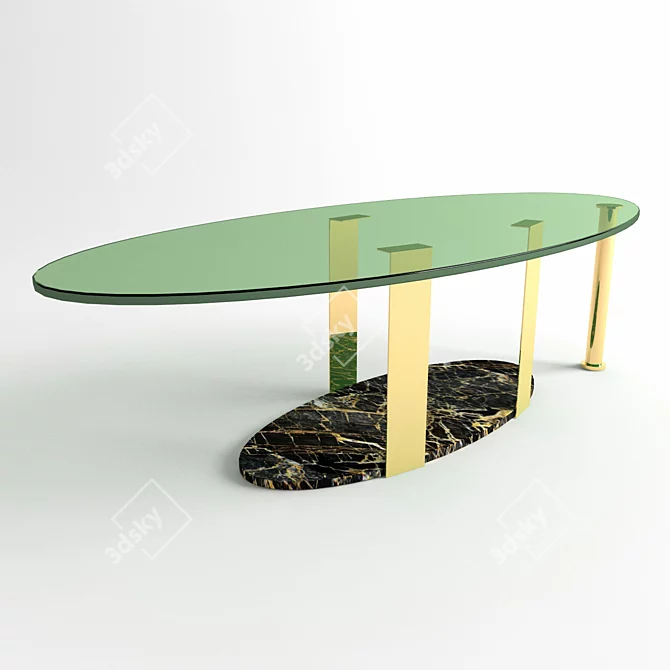 Elegant Modern Center Table 3D model image 1