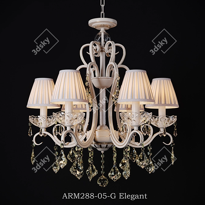 Maytoni ARM288-05-G Elegant Pendant Light 3D model image 1