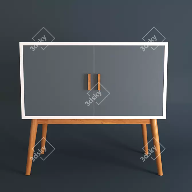 Modern Wood Design Sideboard 3D model image 1