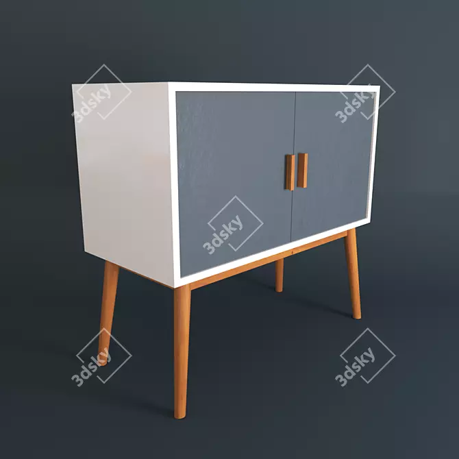 Modern Wood Design Sideboard 3D model image 2