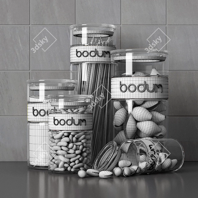 Title: Bodum Presso Storage Containers 3D model image 2