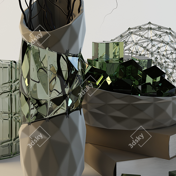 Elegant Home Decor Set 3D model image 2