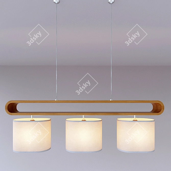 Elegant Lussole Nulvi Hanging Chandelier 3D model image 2