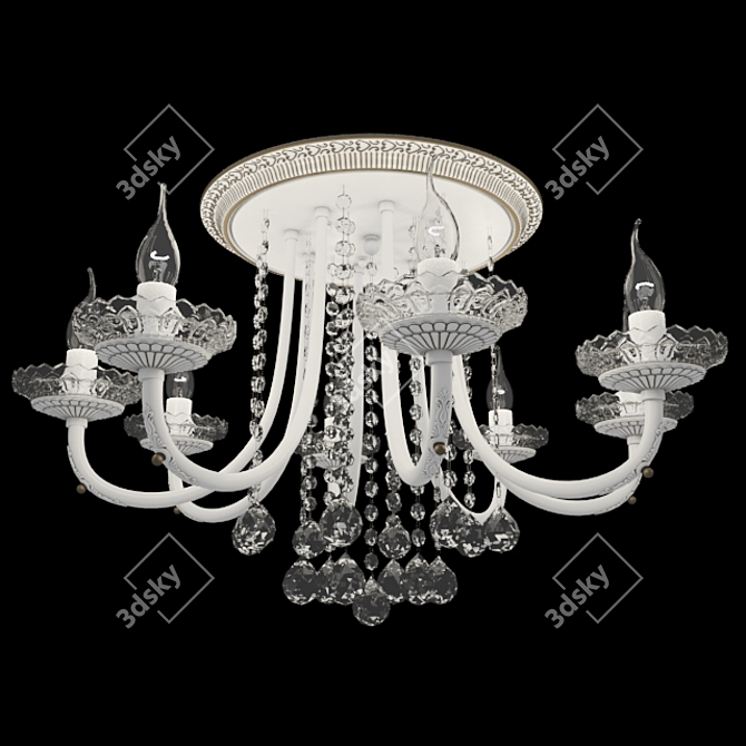 Elegant Barra Ceiling Chandelier 3D model image 1