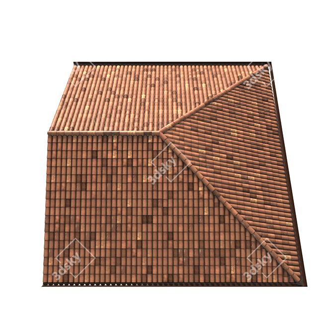 Authentic Italian Tile Roof 3D model image 2