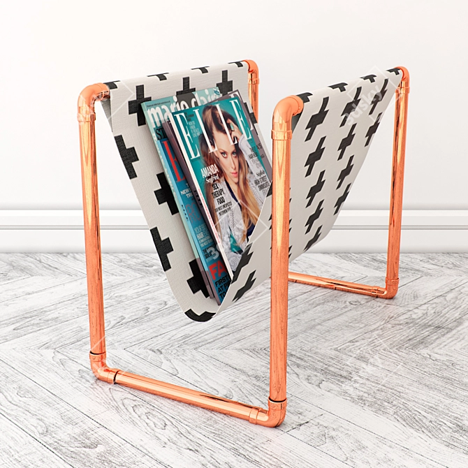 Copper Magazine Stand: Stylish and Functional 3D model image 1