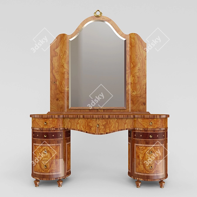 SIGNORINI & COCO Ambra Vanity Table with Mirror 3D model image 1