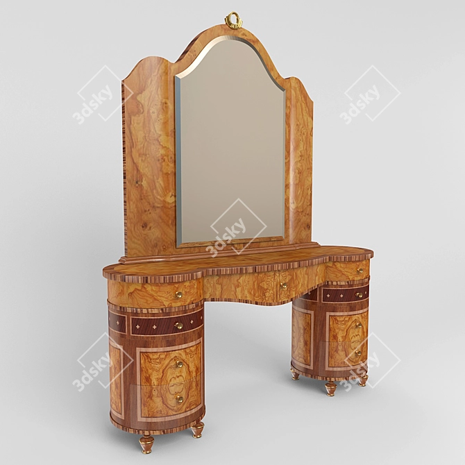 SIGNORINI & COCO Ambra Vanity Table with Mirror 3D model image 2