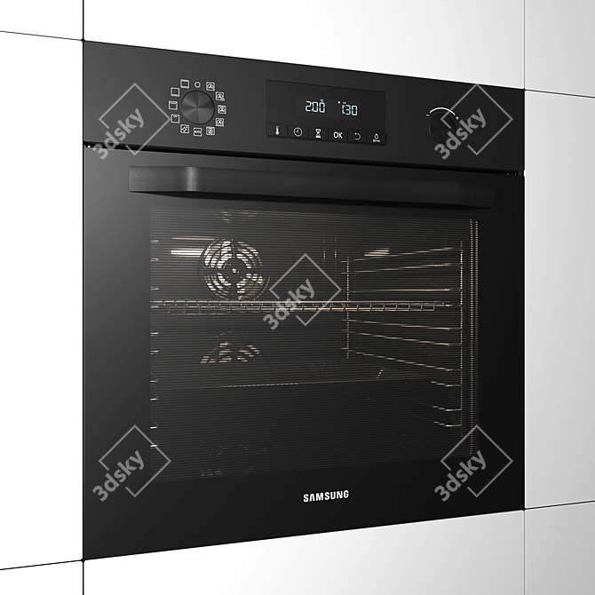 SAMSUNG NV70K2340RB: Modern, Efficient Oven 3D model image 1