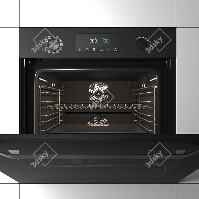 SAMSUNG NV70K2340RB: Modern, Efficient Oven 3D model image 2