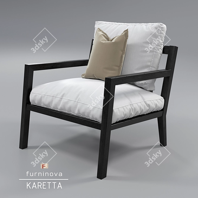 Furninova Karetta Leather Armchair - Elegant & Comfortable 3D model image 1