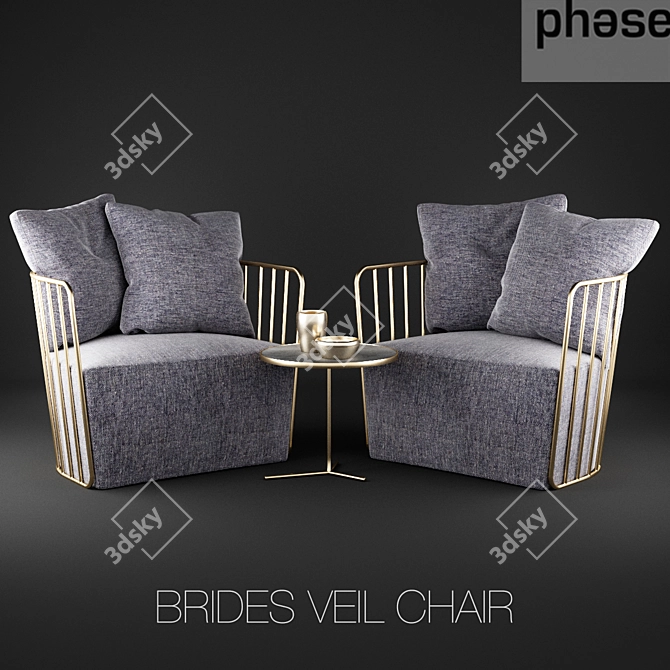 Phase Armchair: Brides Veil - Modern Comfort 3D model image 1