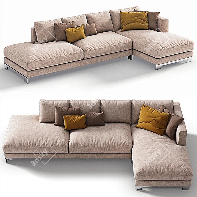 Elegant Reversi Sofa: Molteni & C 3D model image 2