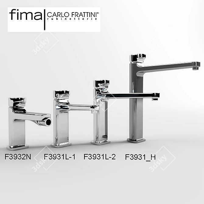Elegant Italian FIMA Faucets 3D model image 1