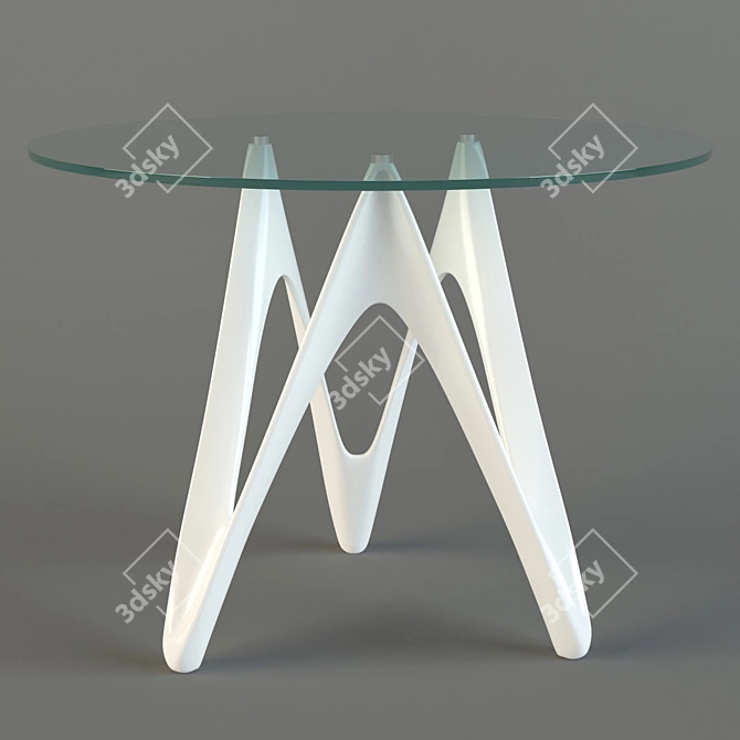 DE Varo Prismea 100: Stylish Glass Dining Table 3D model image 1