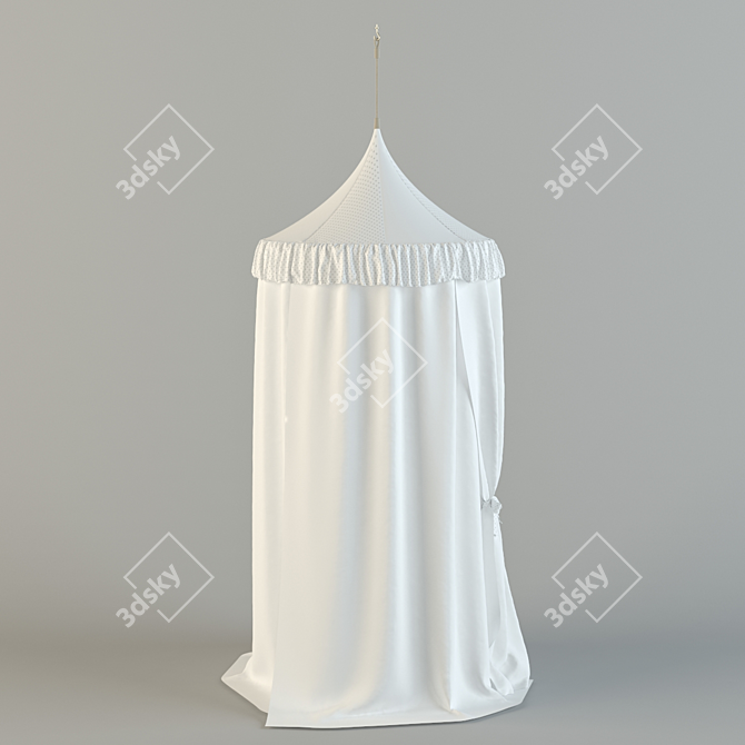 Dreamy Canopy for Your Baby's Crib 3D model image 2