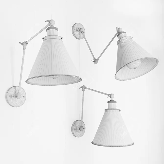 Romatti Lost Wall Light: Adjustable Pendant with Rotating Lampshade 3D model image 3