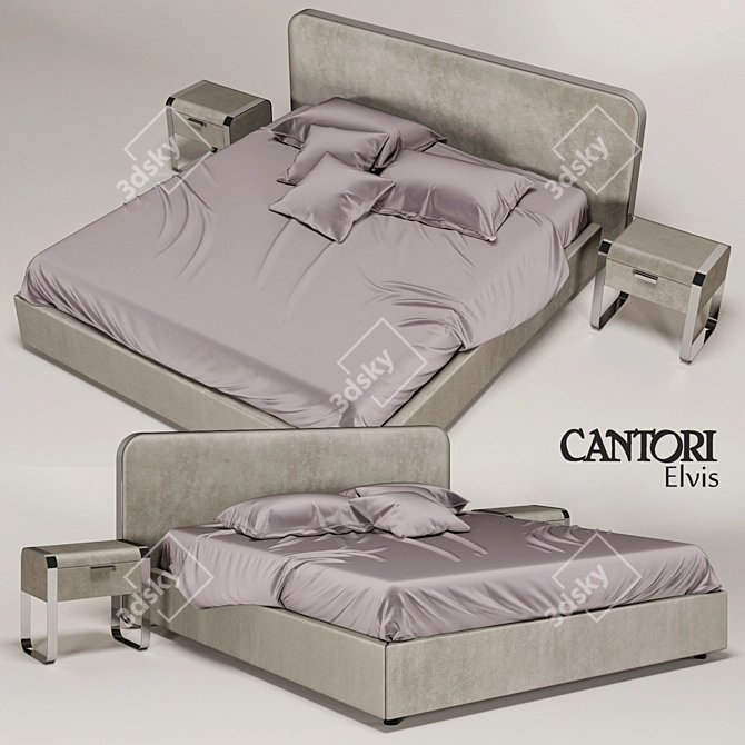 Cantori Elvis Bed Set - Modern Design 3D model image 1