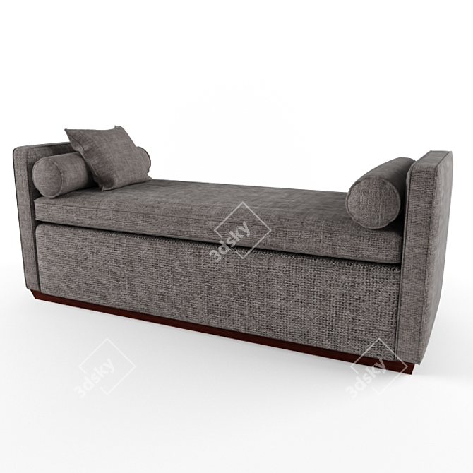 Escher Ottoman: Versatile, Stylish, Functional 3D model image 3